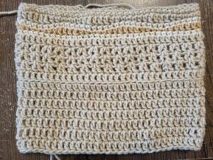 Horgolt hullám mintás körsál - a külső és a belső része